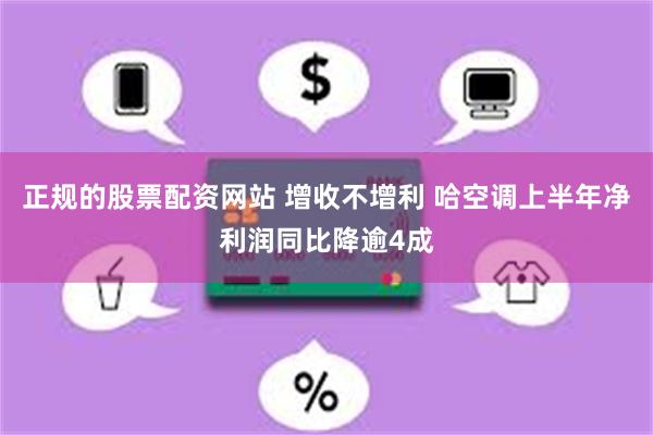 正规的股票配资网站 增收不增利 哈空调上半年净利润同比降逾4成