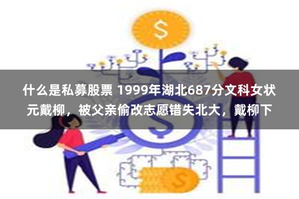 什么是私募股票 1999年湖北687分文科女状元戴柳，被父亲偷改志愿错失北大，戴柳下